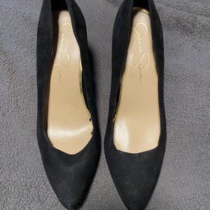 Jessica Simpson Black Suede High heels - Size 10 - in good condition